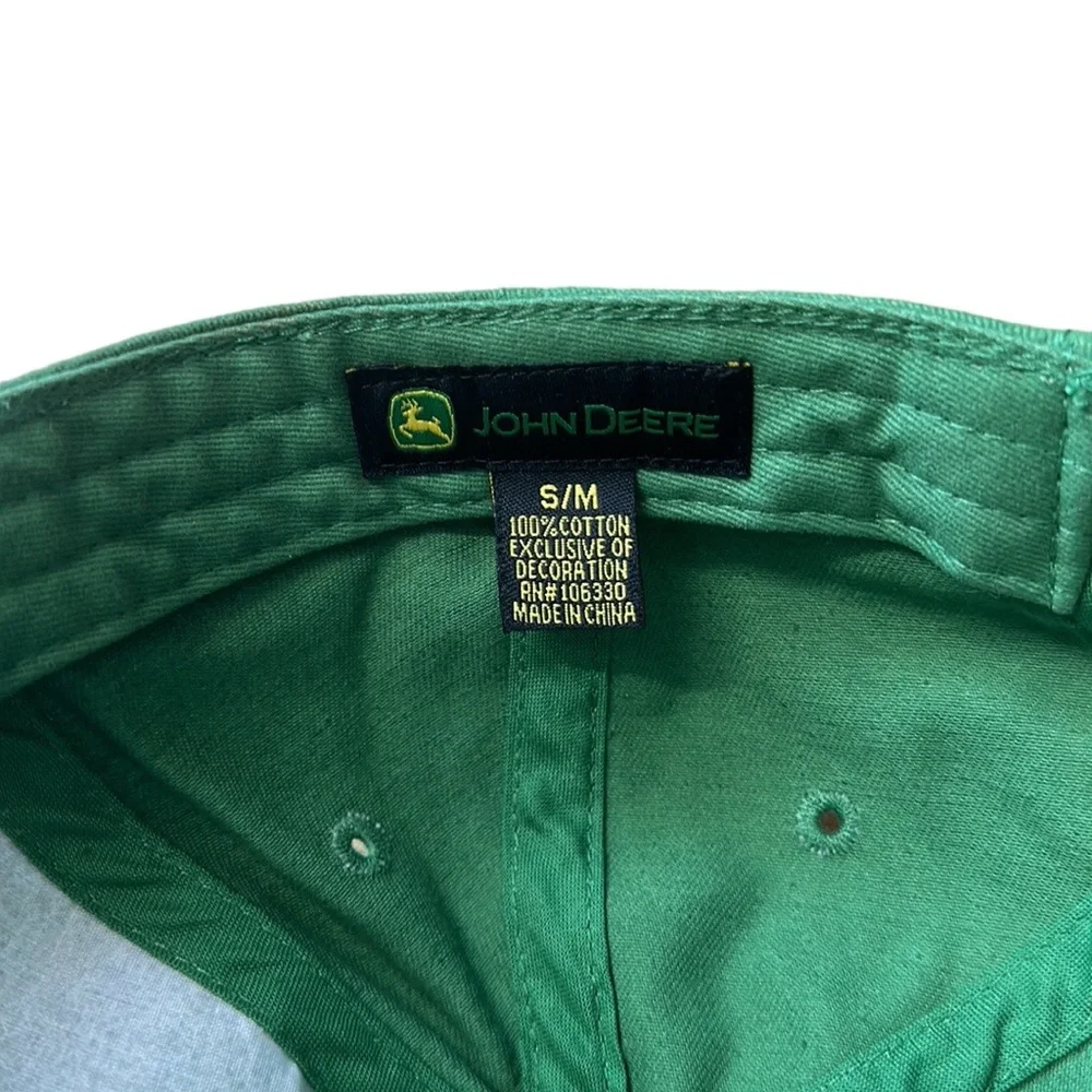 John Deere Green Adjustable Baseball Ball Cap Strapback Hat Youth Small/Medium